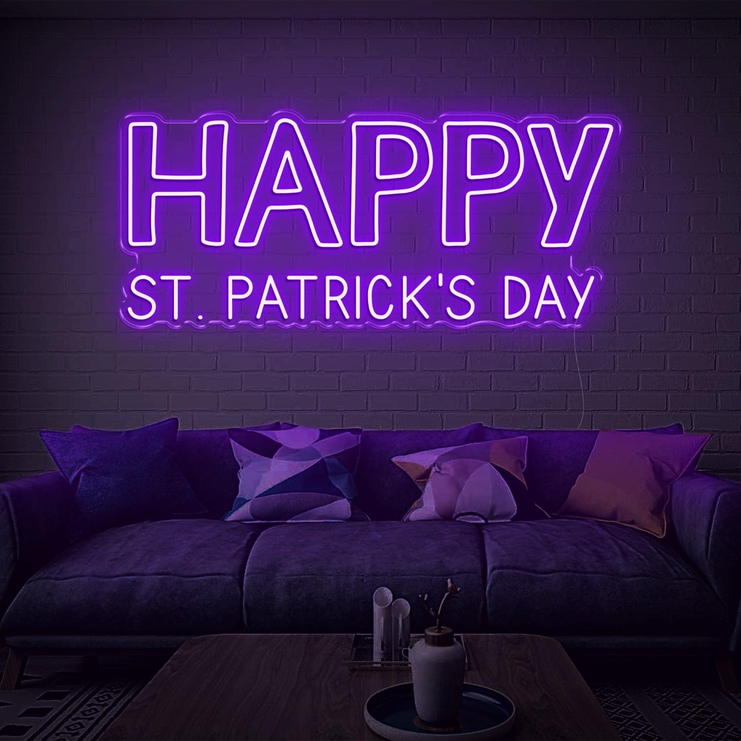 Happy Stpatricks Day Green Led Neon Sign For Indoor Party Decoration | Shineneon