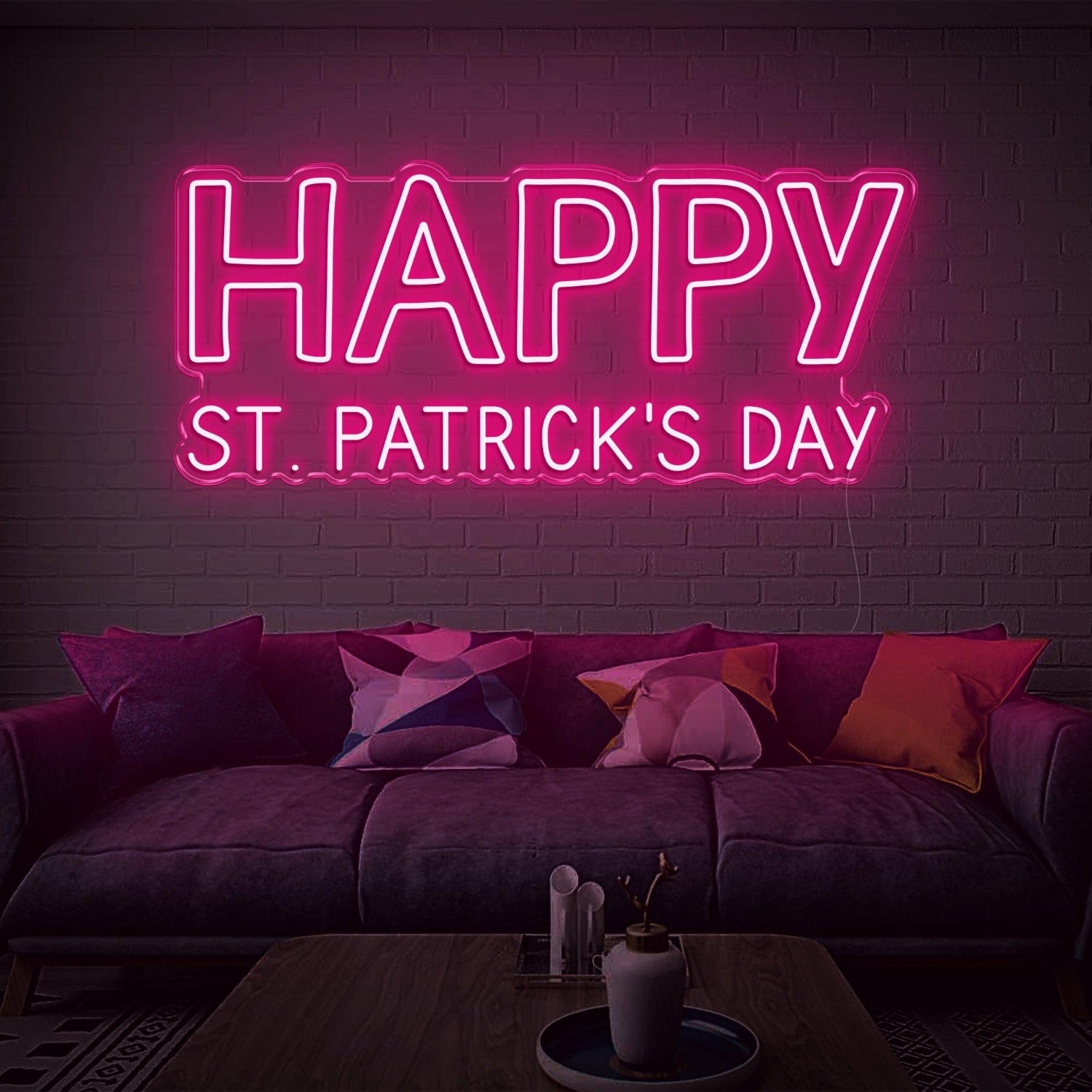 Happy Stpatricks Day Green Led Neon Sign For Indoor Party Decoration | Shineneon