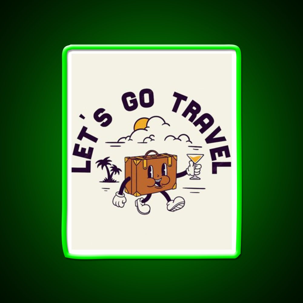 Happy Suitcase Cocktail Bar Decor Led Neon Sign Rgb Color - LED neon sign view 8