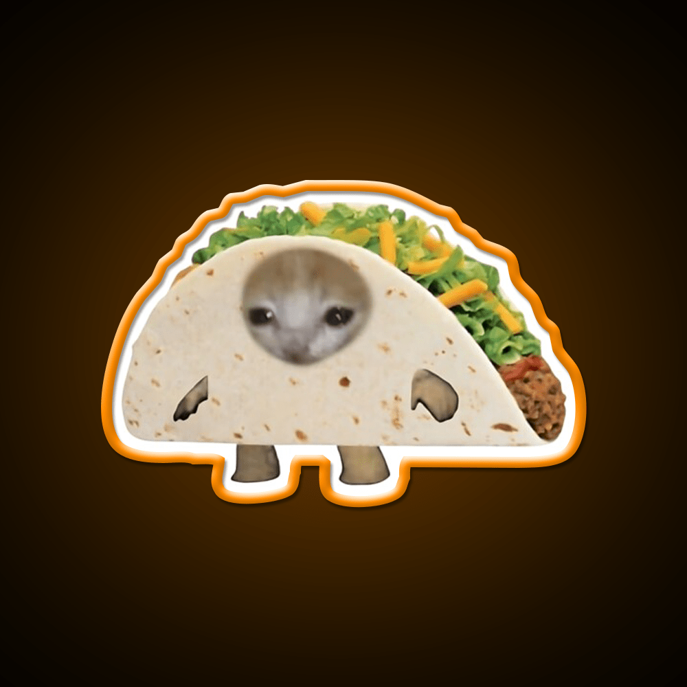 Happy Taco Cat Taco Led Neon Sign Mexican Food Sign Rgb Color - Shineneon