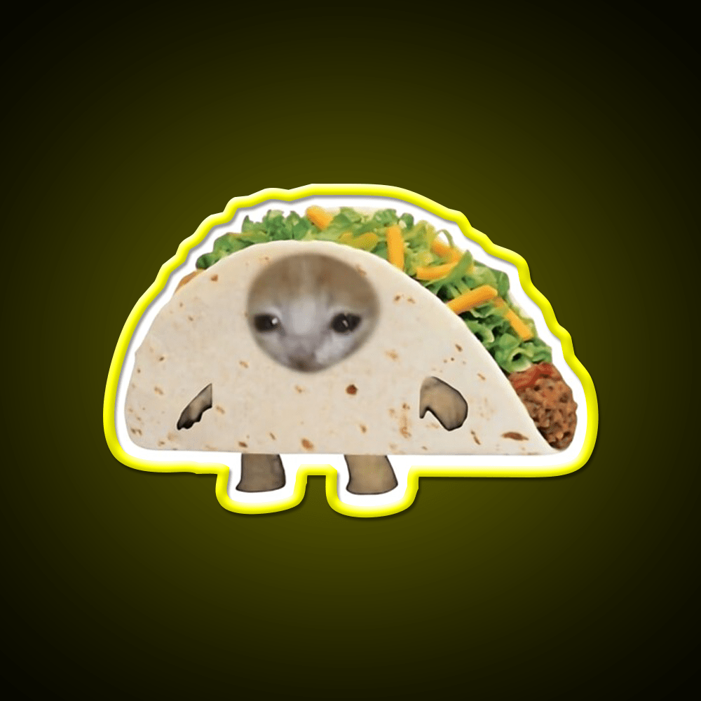 Happy Taco Cat Taco Led Neon Sign Mexican Food Sign Rgb Color - Shineneon