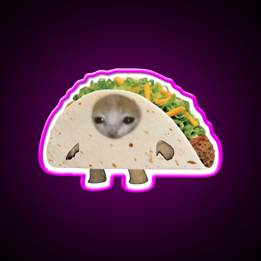 Happy Taco Cat Taco Led Neon Sign Mexican Food Sign Rgb Color - Shineneon