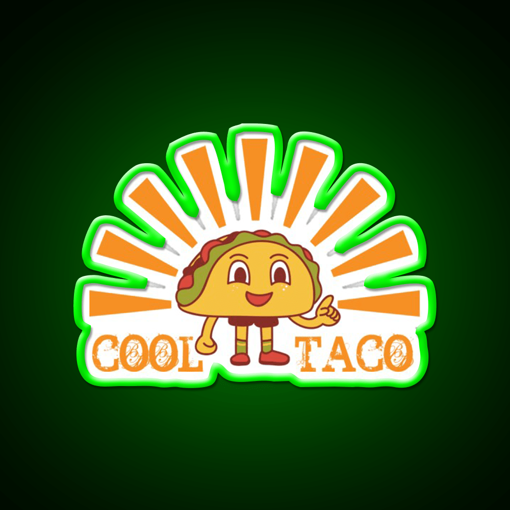 Happy Taco Cool Taco Sunshine And Taco Led Neon Sign Rgb Color - Shineneon