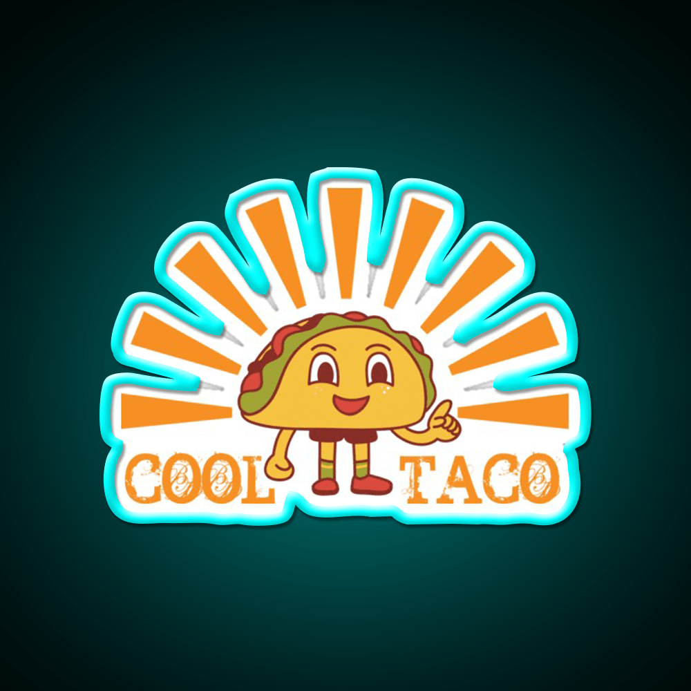 Happy Taco Cool Taco Sunshine And Taco Led Neon Sign Rgb Color - Shineneon