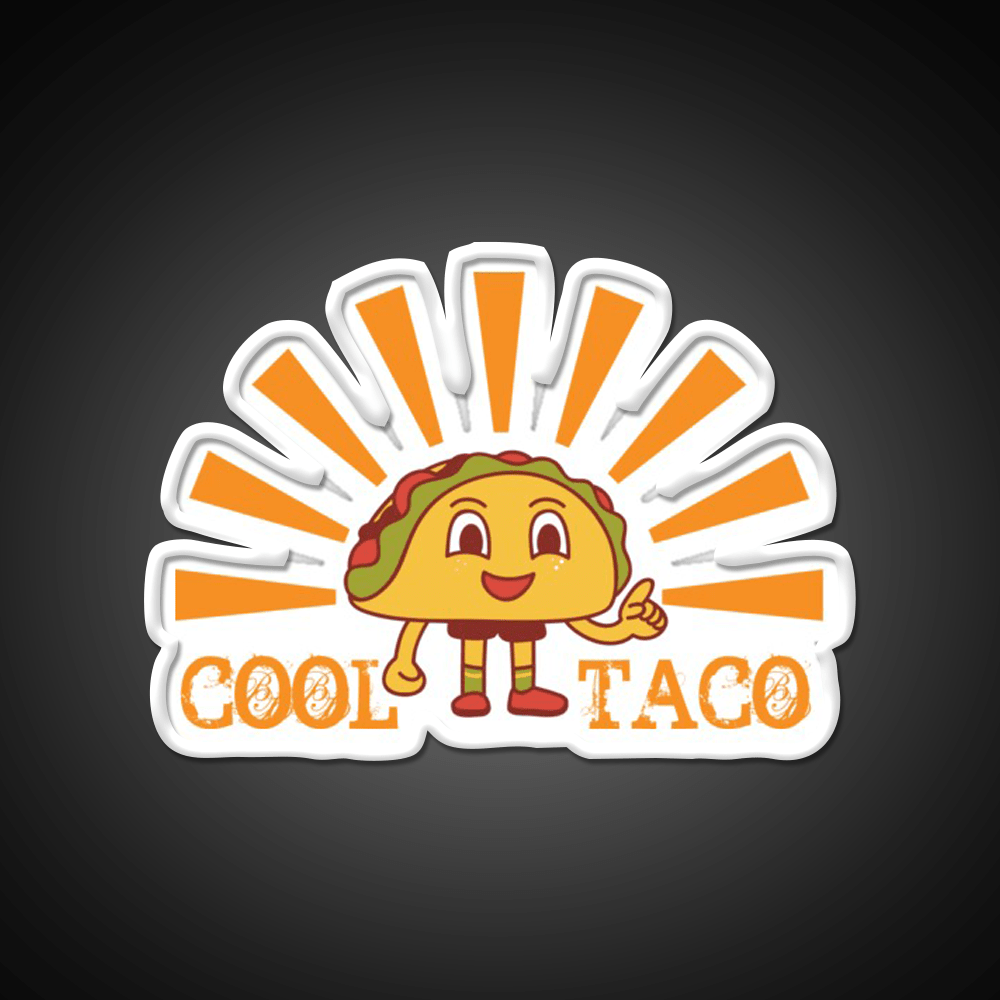 Happy Taco Cool Taco Sunshine And Taco Led Neon Sign Rgb Color - Shineneon