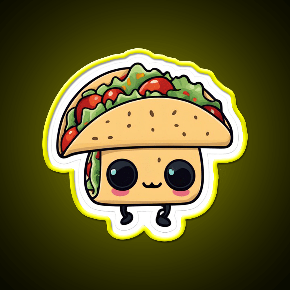 Happy Taco Creature Taco Led Neon Sign Mexican Food Sign Rgb Color - Shineneon