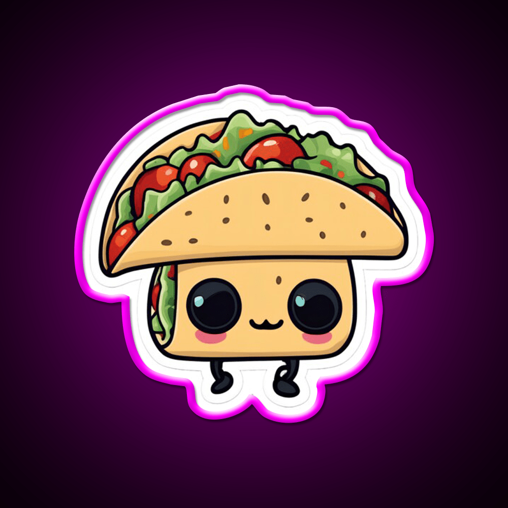 Happy Taco Creature Taco Led Neon Sign Mexican Food Sign Rgb Color - Shineneon