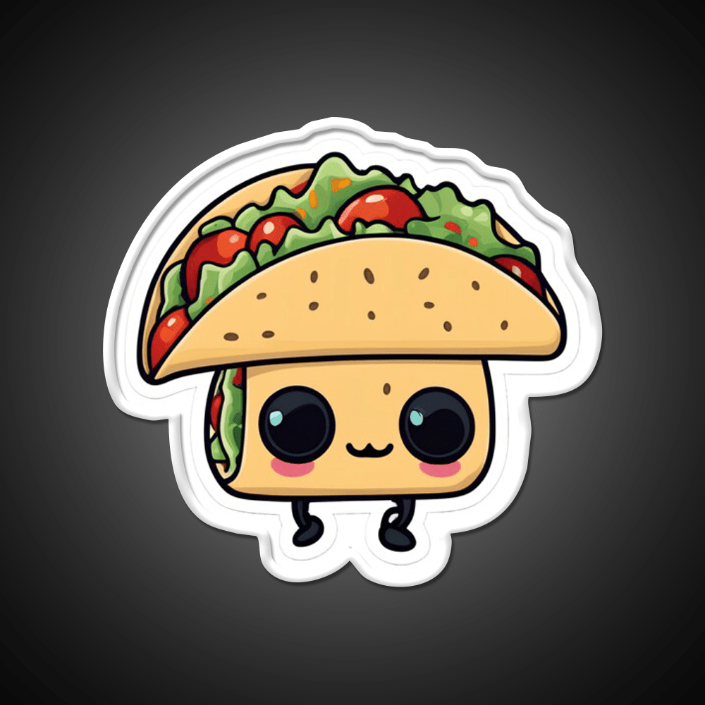 Happy Taco Creature Taco Led Neon Sign Mexican Food Sign Rgb Color - Shineneon