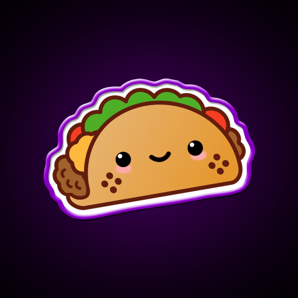Happy Taco Led Neon Sign Mexican Food Sign Kitchen Sign Rgb Color - Shineneon