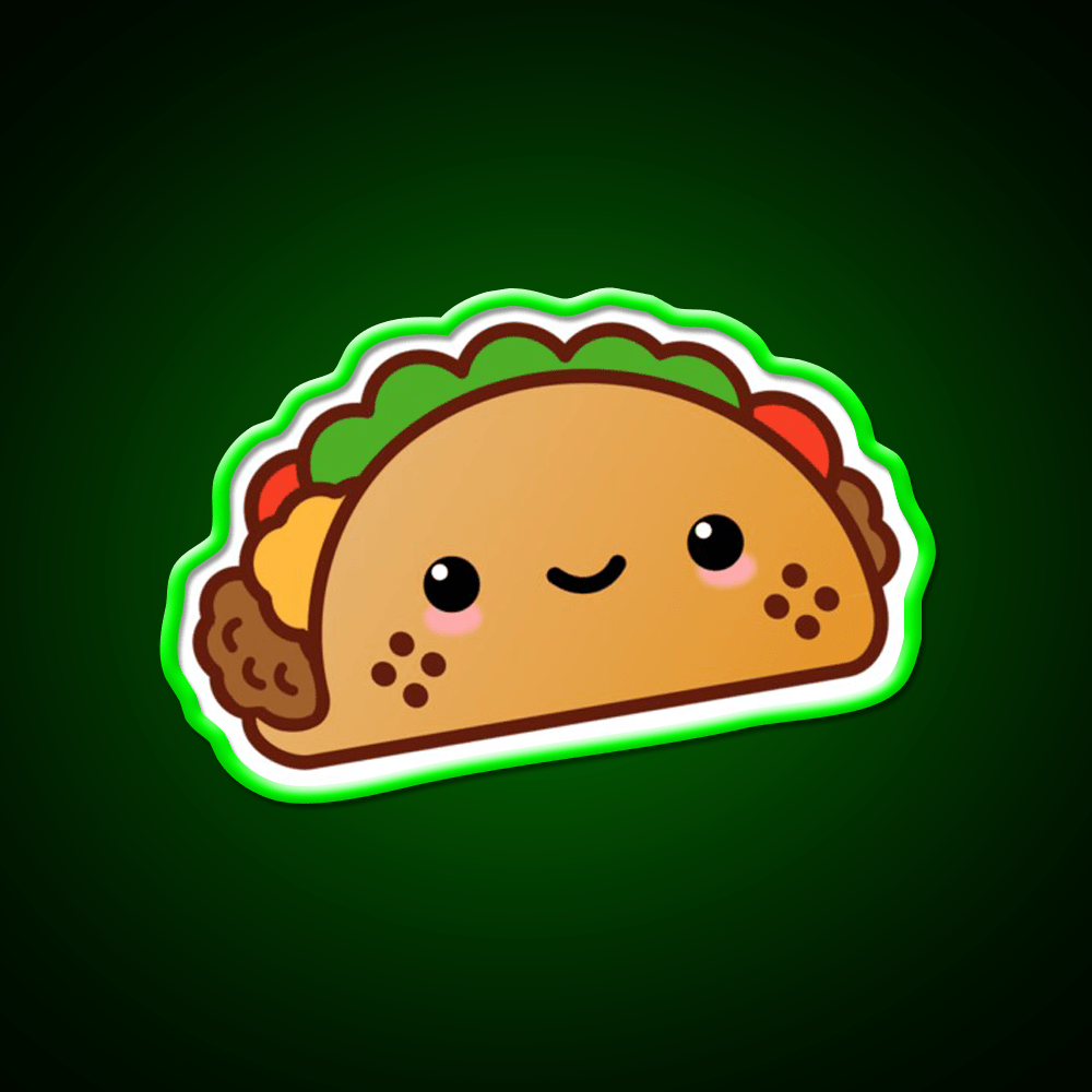 Happy Taco Led Neon Sign Mexican Food Sign Kitchen Sign Rgb Color - Shineneon