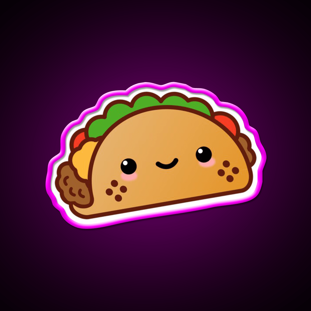 Happy Taco Led Neon Sign Mexican Food Sign Kitchen Sign Rgb Color - Shineneon