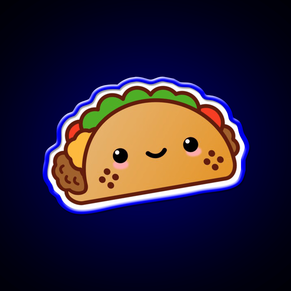 Happy Taco Led Neon Sign Mexican Food Sign Kitchen Sign Rgb Color - Shineneon