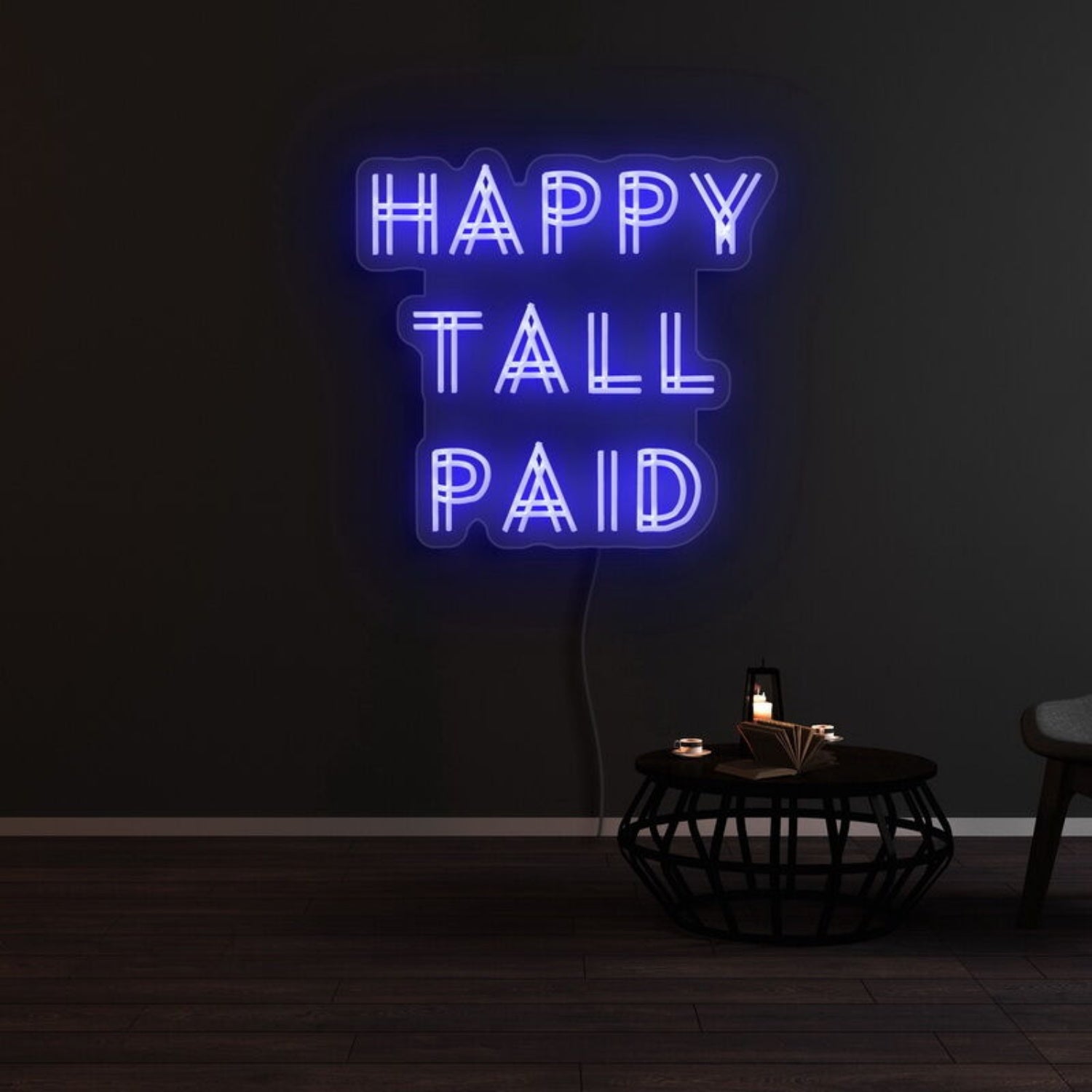 Happy Tall Paid Led Neon Sign | Shineneon