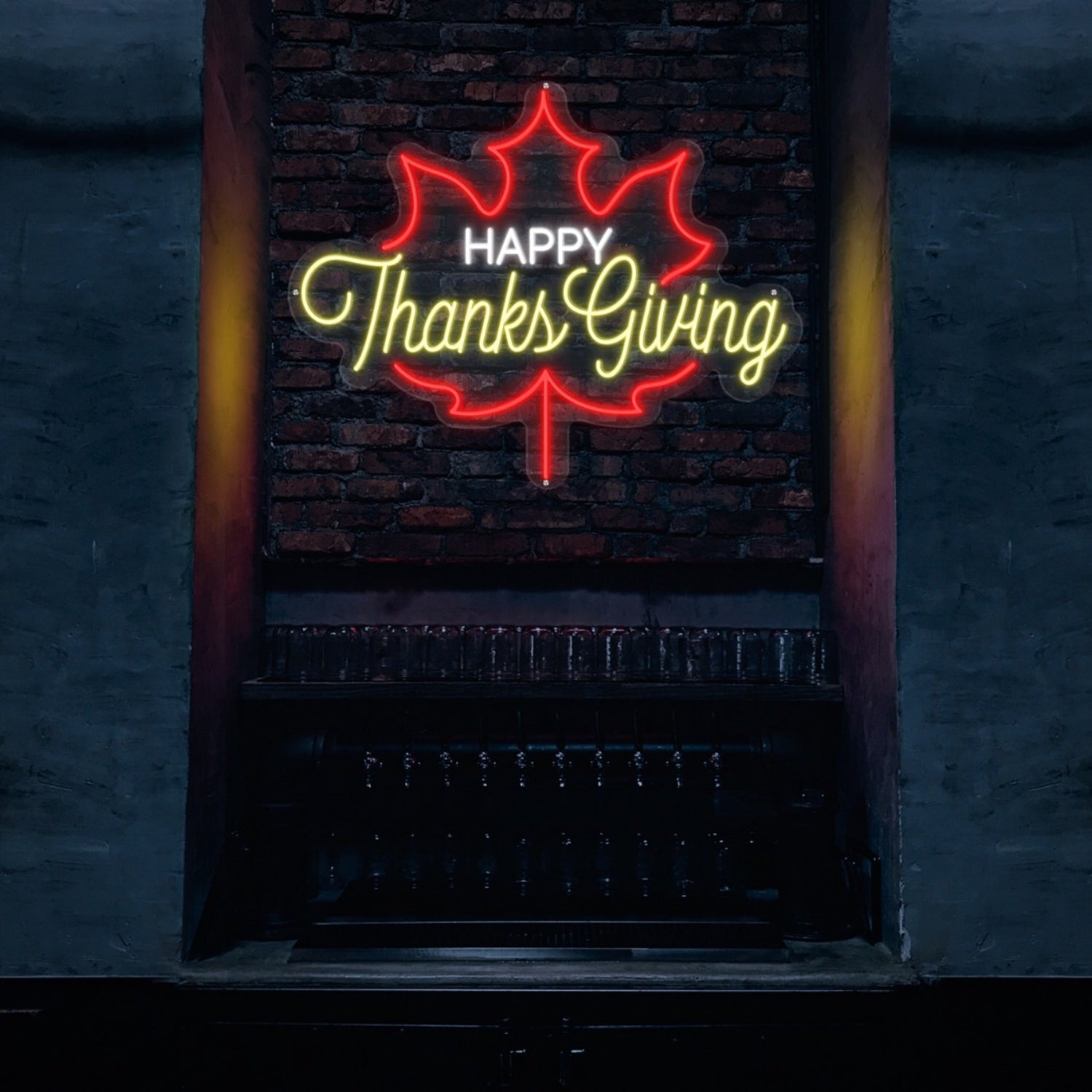 Happy Thanksgiving Neon Sign Wall Art Decor | Shineneon
