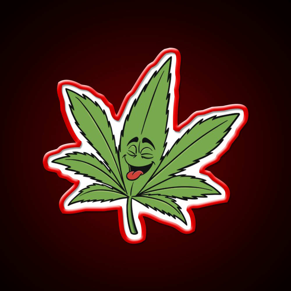 Happy Weed Hemp Inspired Green Leaf Led Neon Sign Rgb Color - LED neon sign view 10