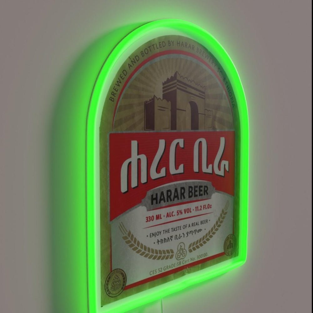 Harar Beer Ethiopia Rgb Led Neon Sign - Shineneon