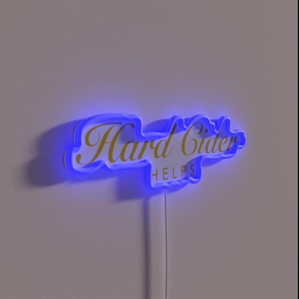 Hard Cider Helps Gift For Cider And Cider Drinks Rgb Led Neon Sign - Shineneon