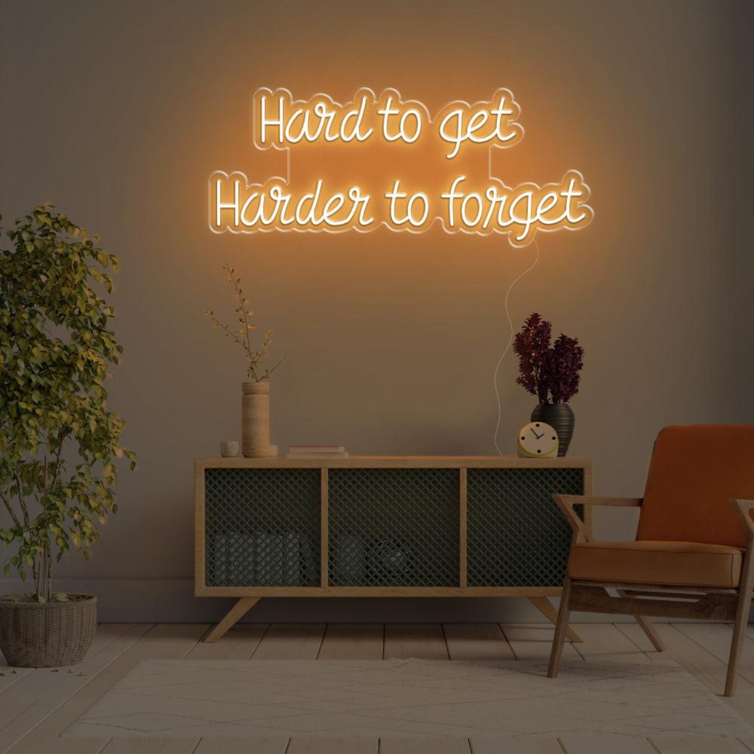 Hard To Get Harder To Forget Green Led Neon Sign For Indoor Wall Art | Shineneon