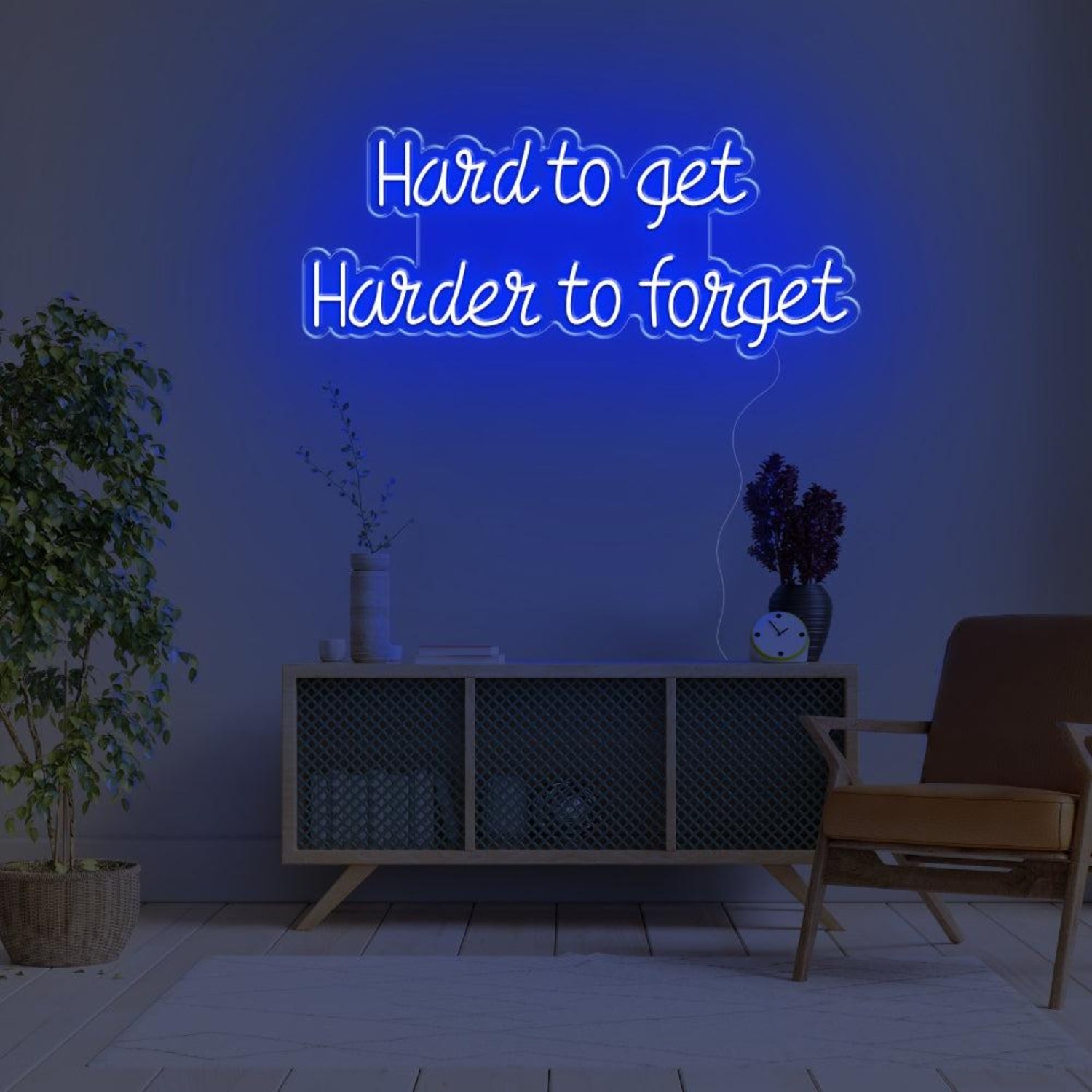 Hard To Get Harder To Forget Green Led Neon Sign For Indoor Wall Art | Shineneon