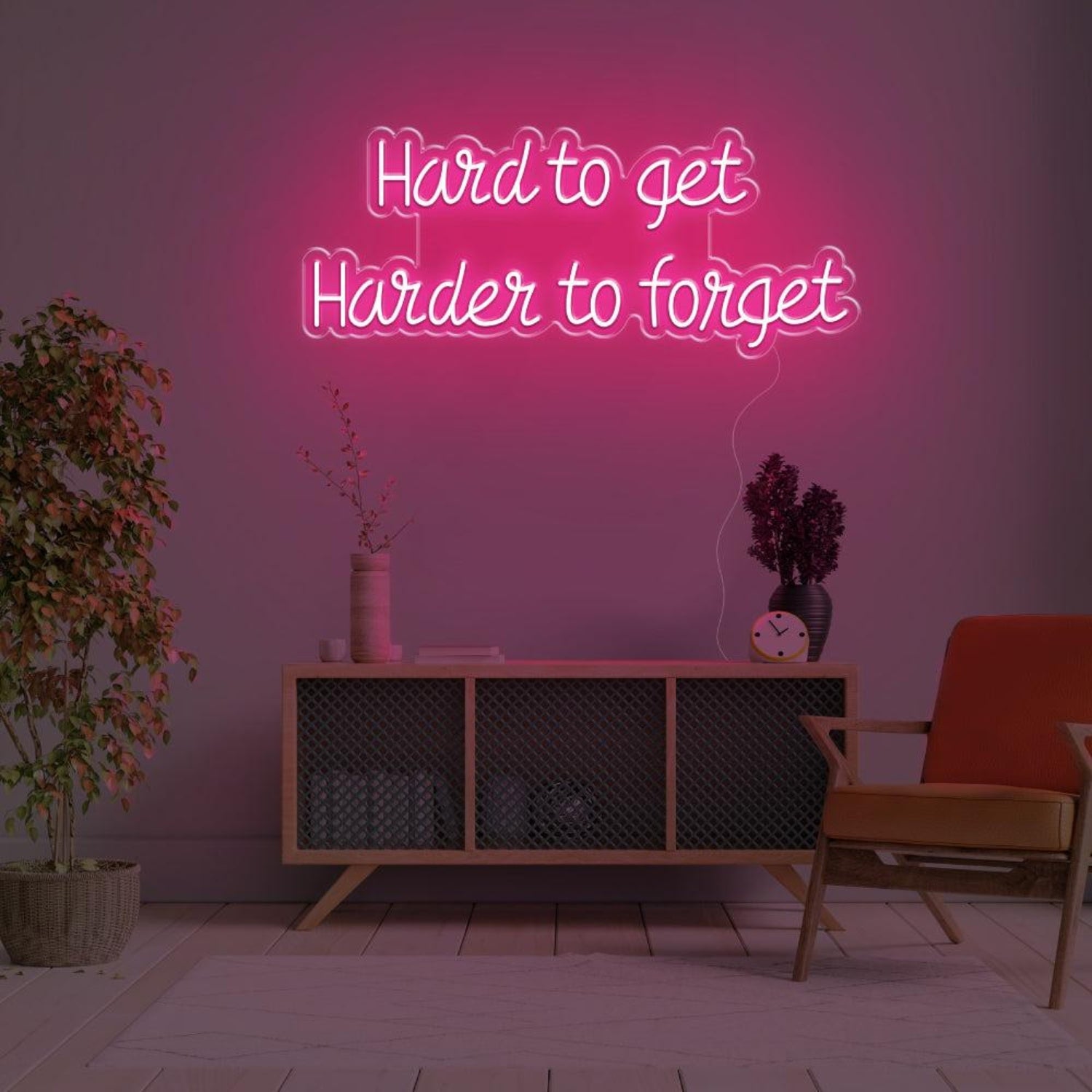 Hard To Get Harder To Forget Green Led Neon Sign For Indoor Wall Art | Shineneon