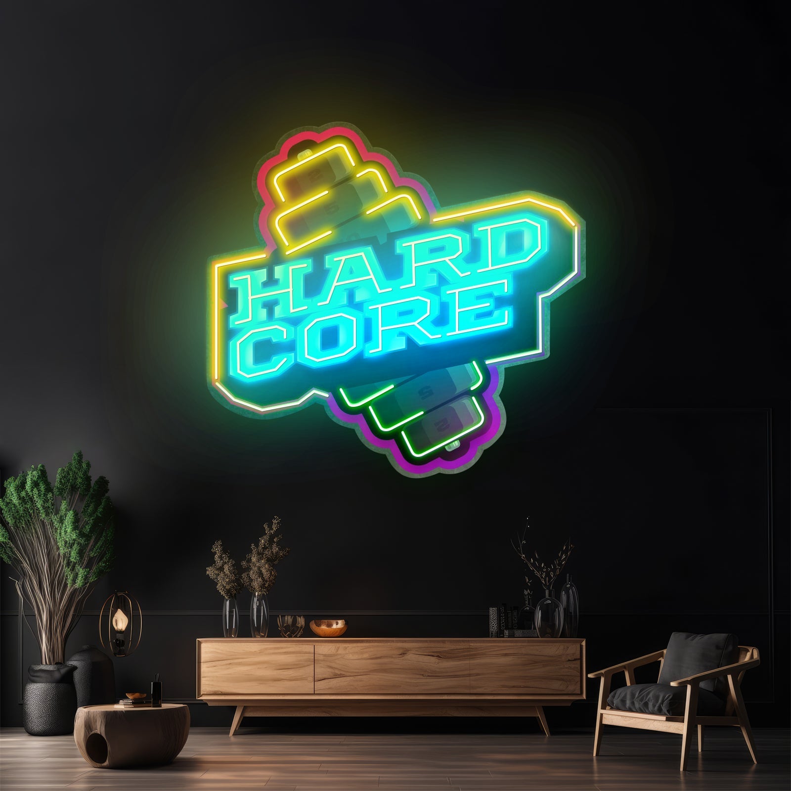 Hardcore Dumbell Led Neon Sign Light Custom Led Signs - Shineneon