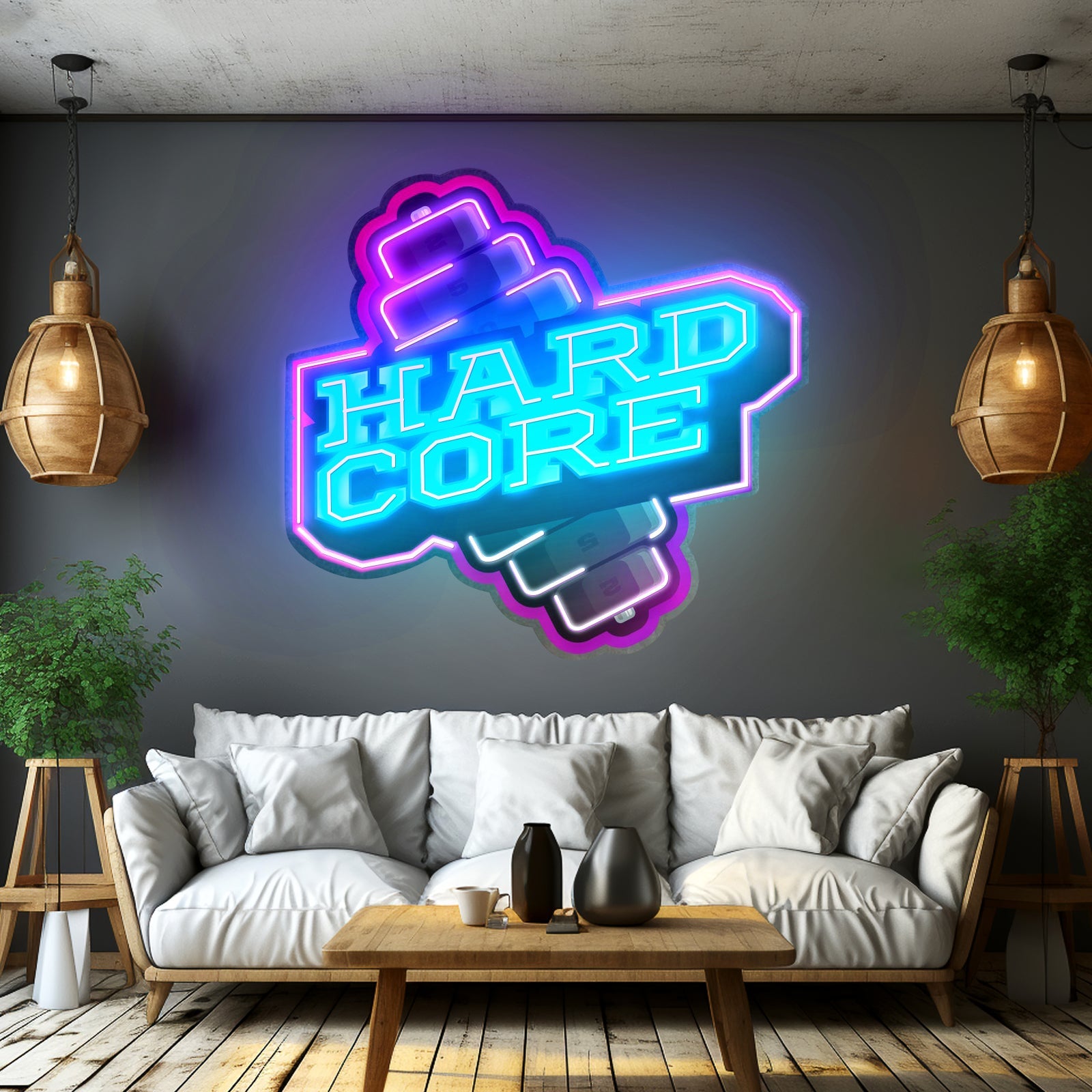 Hardcore Dumbell Led Neon Sign Light Custom Led Signs - Shineneon