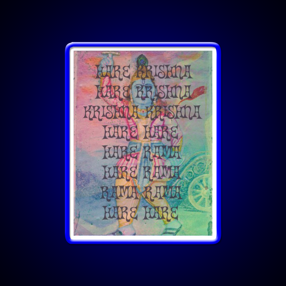 Hare Krishna Hare Rama Yoga Led Neon Sign For Wellness Space Rgb Color