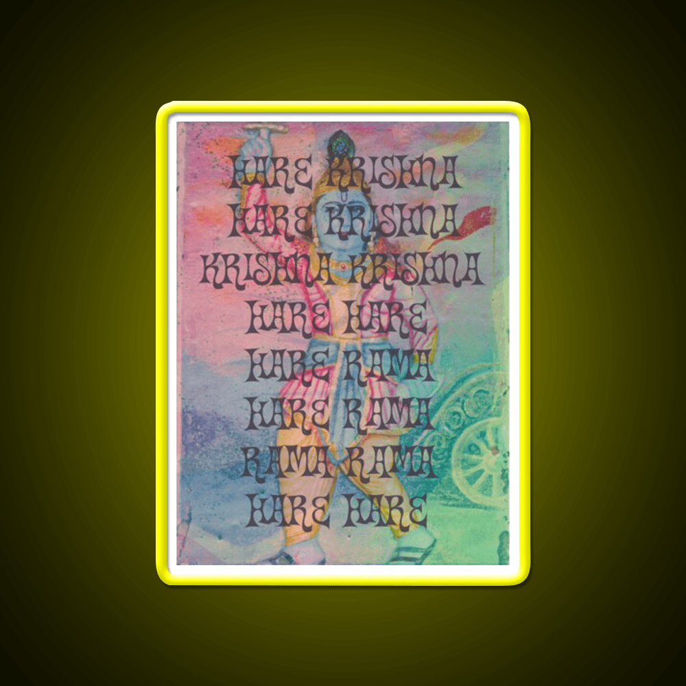 Hare Krishna Hare Rama Yoga Led Neon Sign For Wellness Space Rgb Color - Shineneon