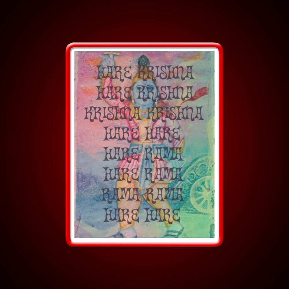 Hare Krishna Hare Rama Yoga Led Neon Sign For Wellness Space Rgb Color - Shineneon