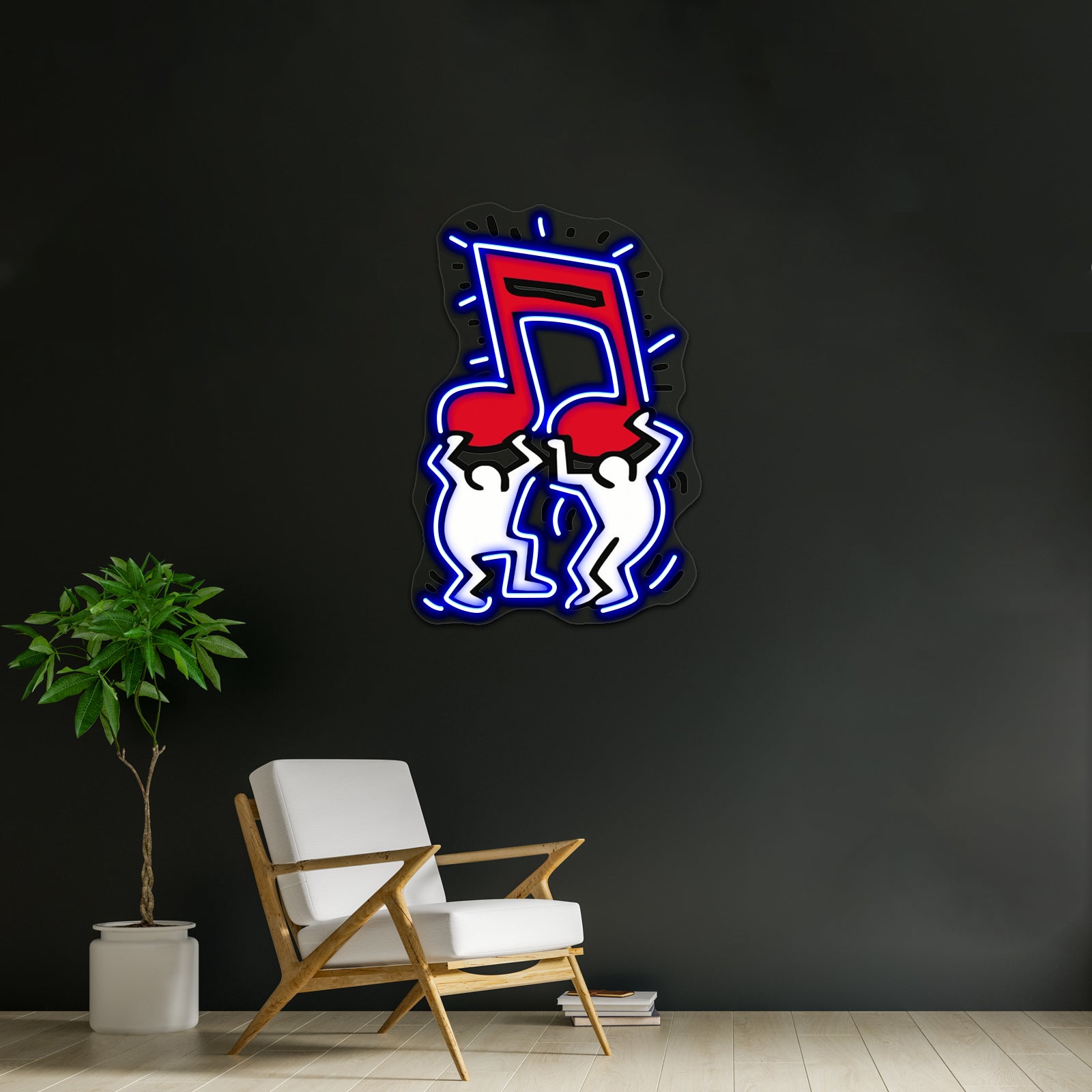 Haring Pop Art Copy Artwork Large Neon Signs | Shineneon