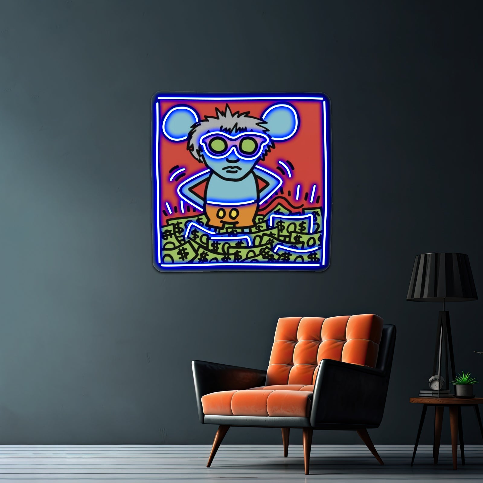 Haring Pop Artwork Large Neon Signs - LED neon sign view 5