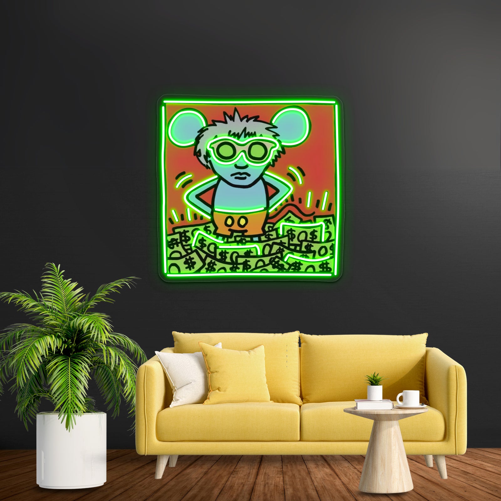 Haring Pop Artwork Large Neon Signs
