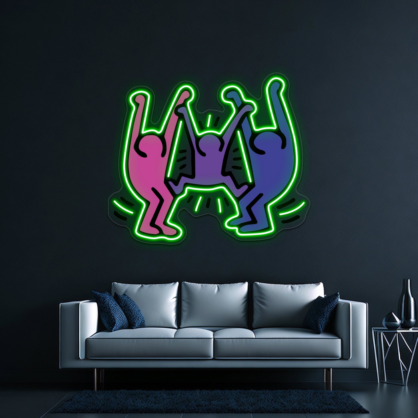 Haringg People Dance Wall Artwork Neon Signs | Shineneon