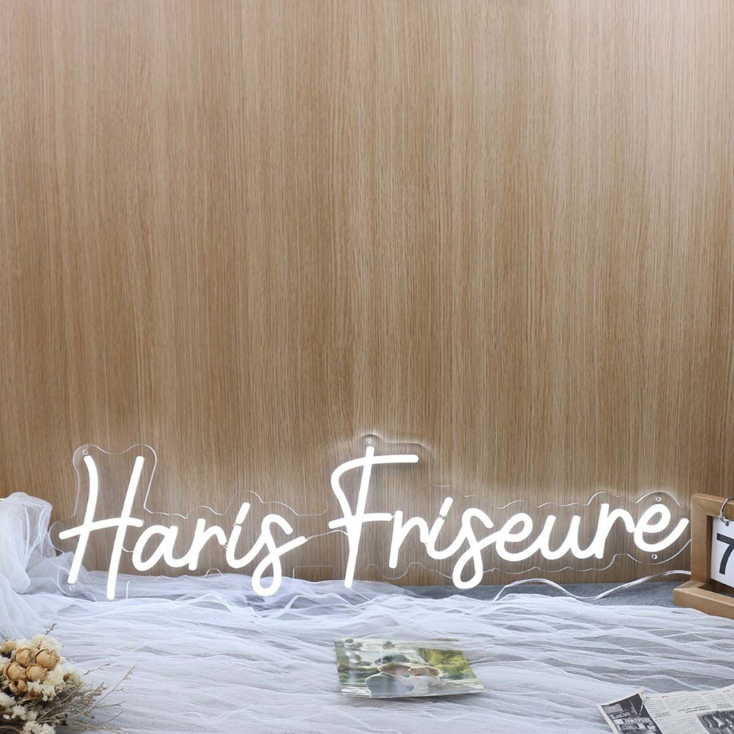 Haris Friseure White Led Neon Sign - Shineneon