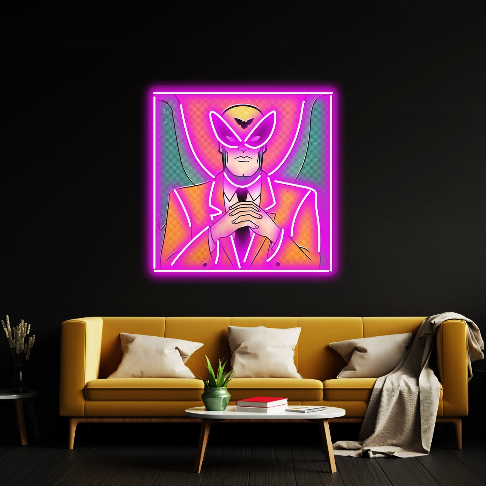 Harvey Birdman Attorney In Pop Artwork Large Neon Signs - LED neon sign close-up detail