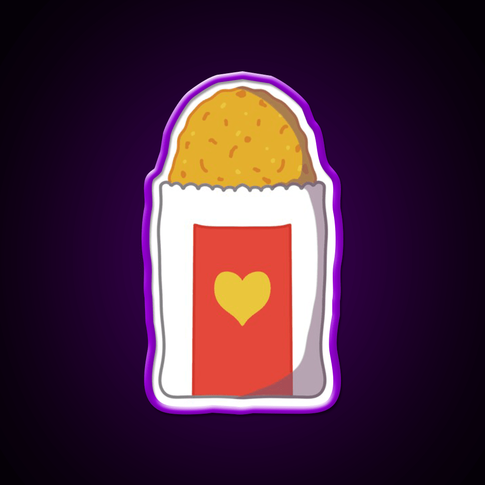 Hash Brown Fast Food Led Neon Sign For Burger Place Rgb Color - Shineneon