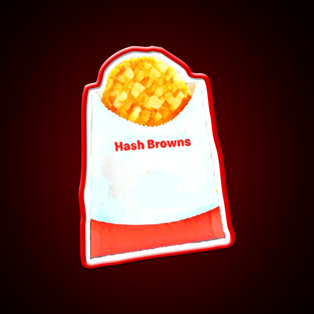 Hashbrown Fast Food Led Neon Sign For Burger Place Wall Art Rgb Color - Shineneon