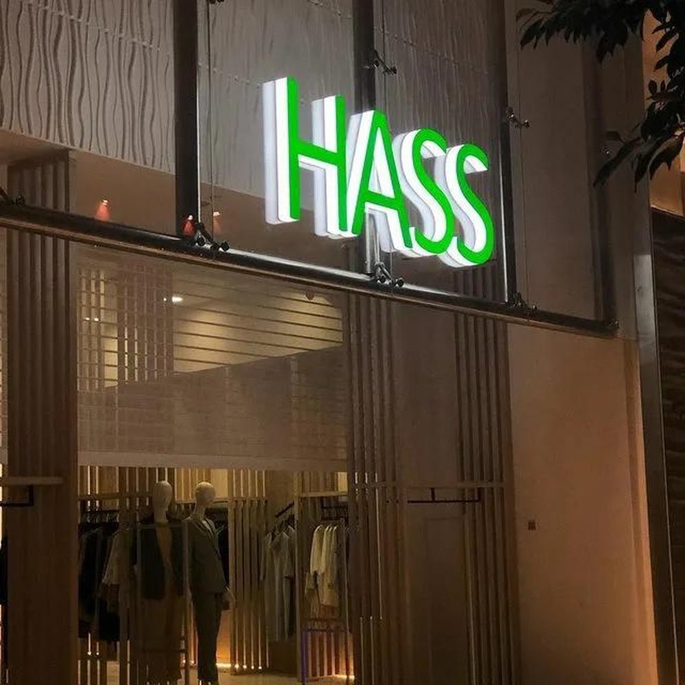 Hass 3D Front And Back Lit Letters Acrylic Led Sign - Shineneon