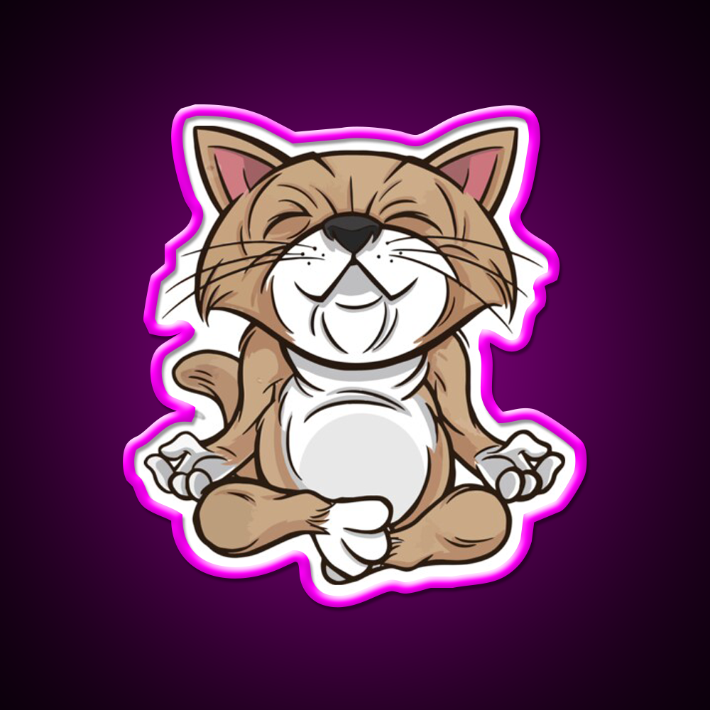 Hatha Yoga Led Neon Sign For Wellness Space Rgb Color