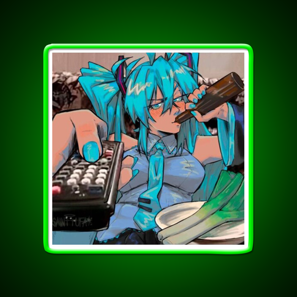 Hatsune Miku Funny Beer Design Beer Bar Decor Led Neon Sign Rgb Color - LED neon sign view 8