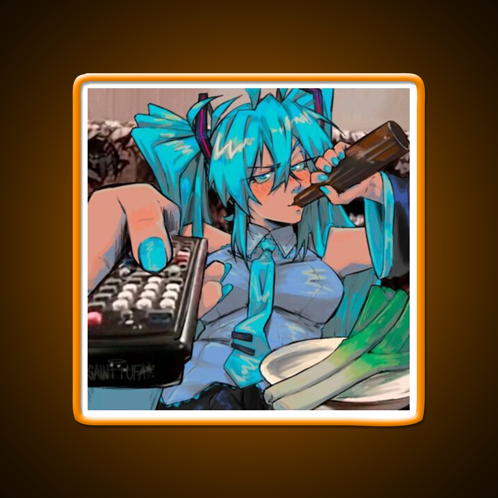 Hatsune Miku Funny Beer Design Beer Bar Decor Led Neon Sign Rgb Color - LED neon sign view 6