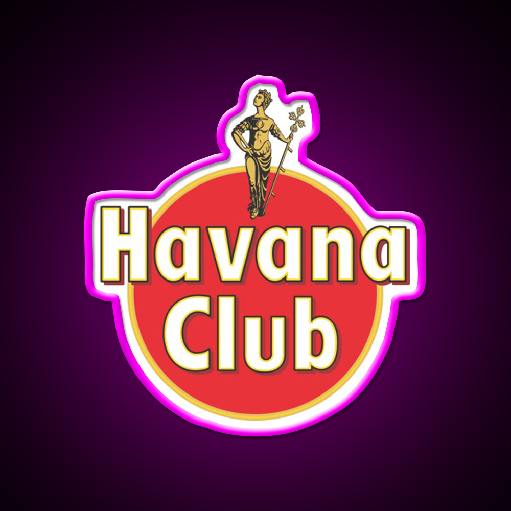 Havana Club Cocktail Bar Decor Led Neon Sign Rgb Color - Neon sign mounted on wall in room