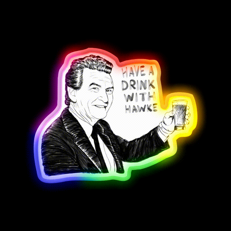 Have A Drink With Hawke Beer Bar Decor Led Neon Sign Rgb Color - LED neon sign close-up detail