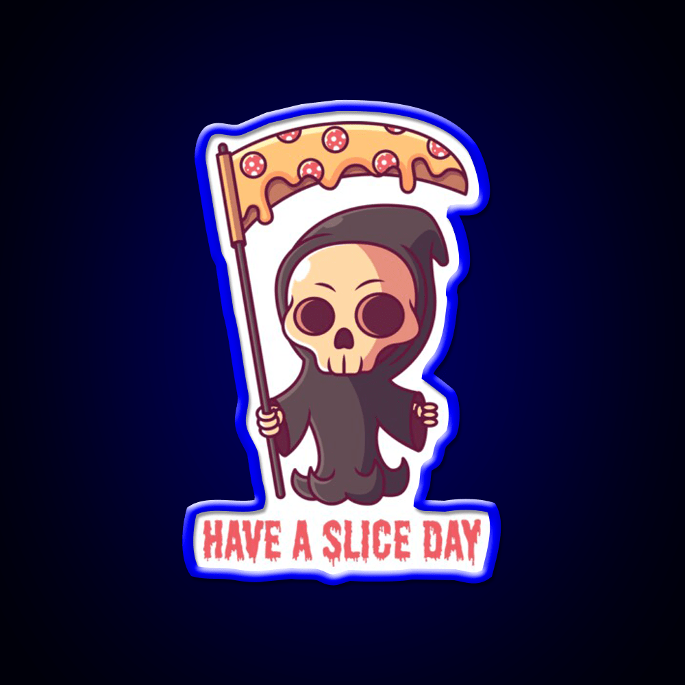 Have A Slice Day Fast Food Led Neon Sign For Burger Place Rgb Color - Shineneon