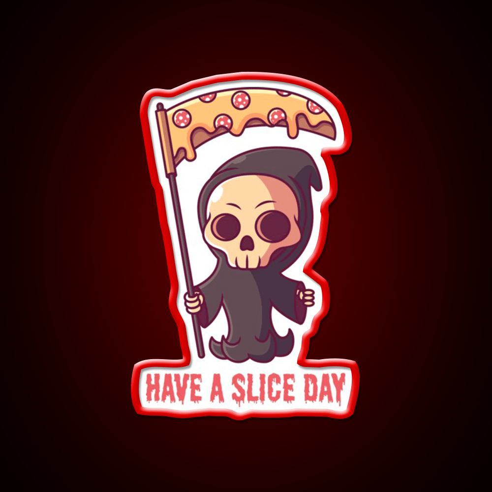 Have A Slice Day Fast Food Led Neon Sign For Burger Place Rgb Color - Shineneon
