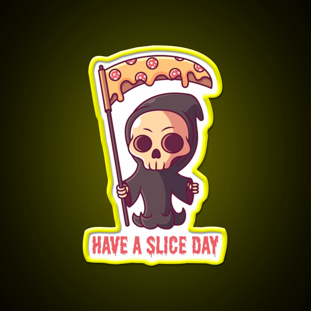 Have A Slice Day Fast Food Led Neon Sign For Burger Place Rgb Color - Shineneon