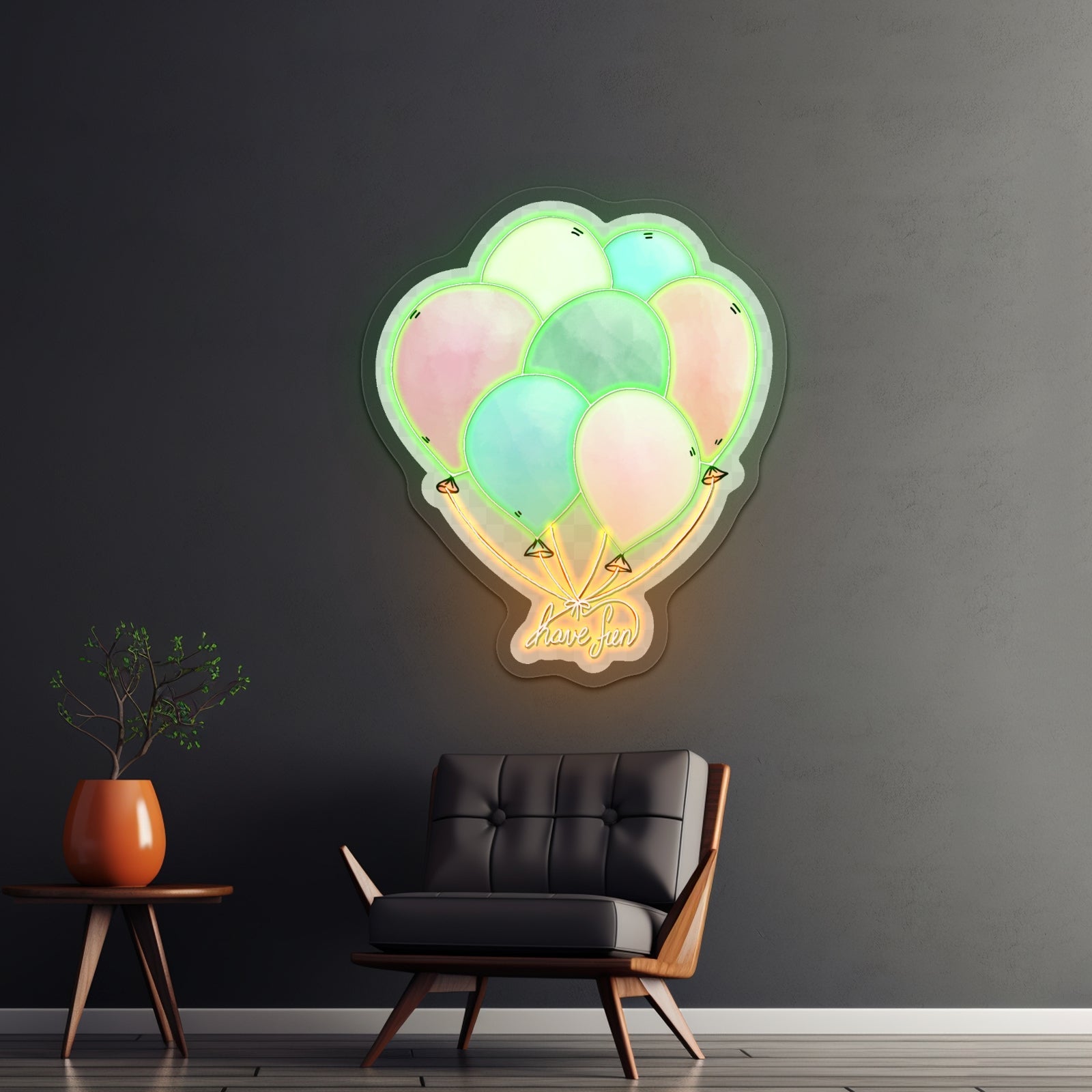 Have Fun Balloons Neon Light For Room - Shineneon