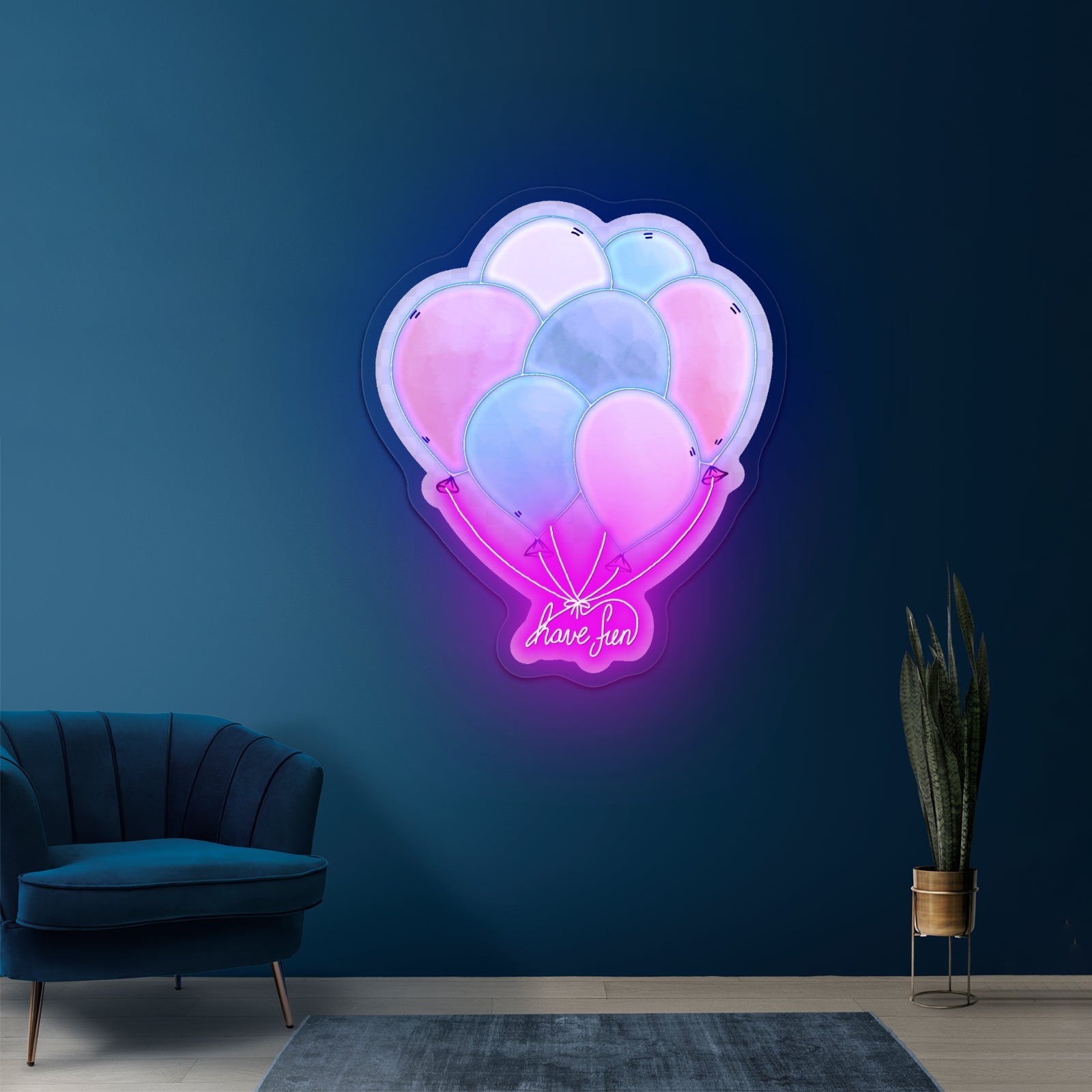 Have Fun Balloons Neon Light For Room - Shineneon