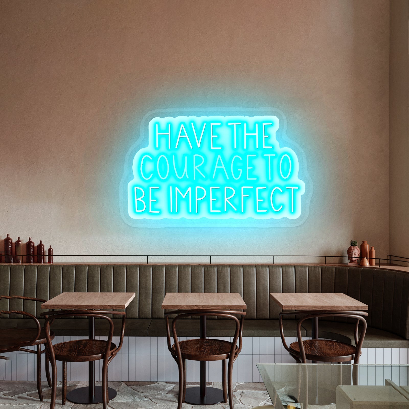 Have The Courage To Be Imperfect Positivity Lettering Neon Wall Sign - Shineneon