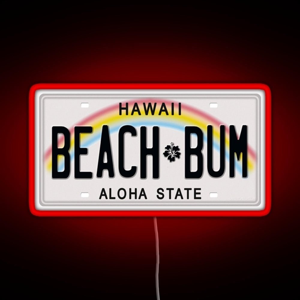 Hawaii License Plate Rgb Neon Sign - Shineneon